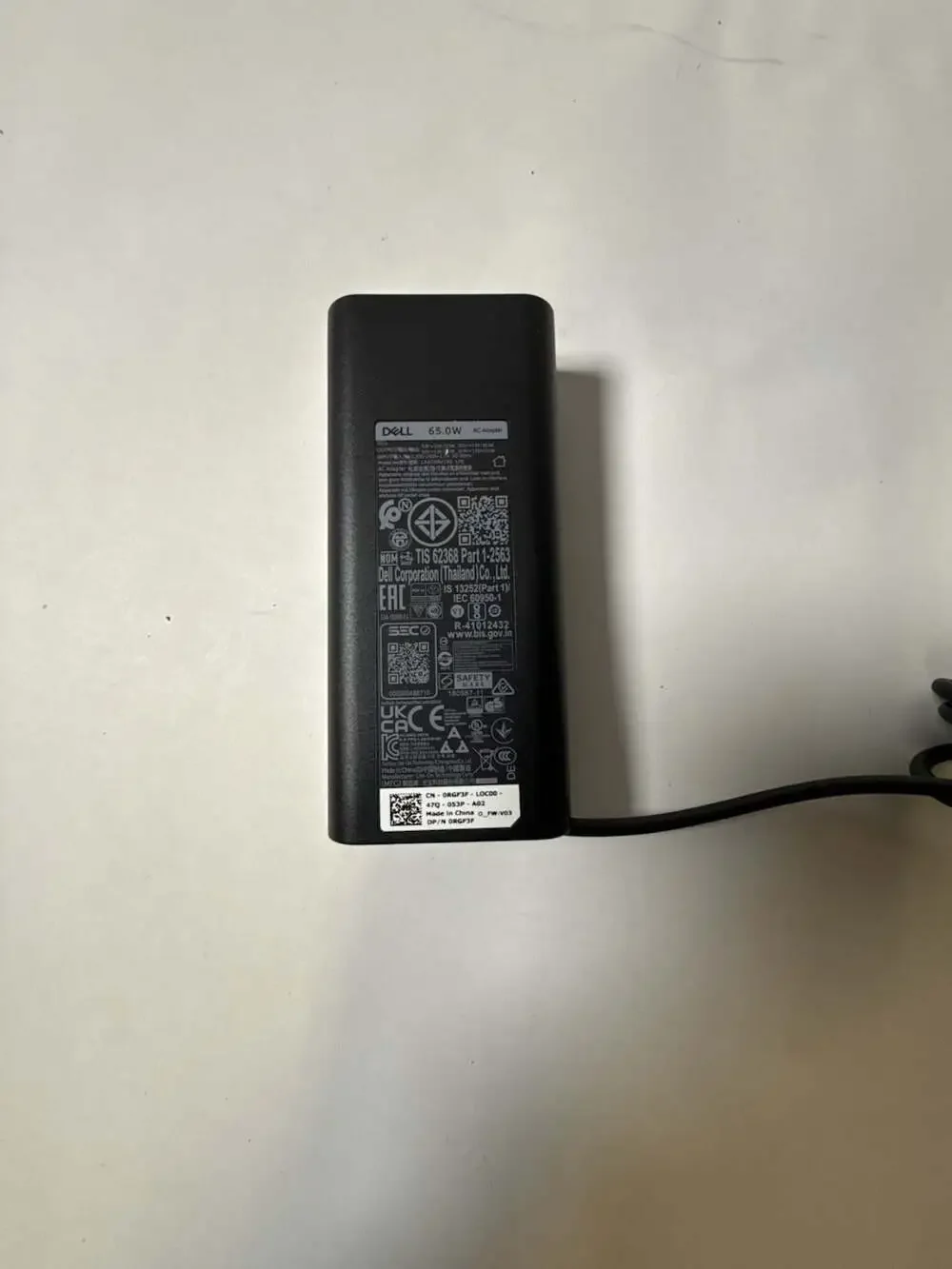Dell 65W USB-C AC Power Adapter LA65NM190
